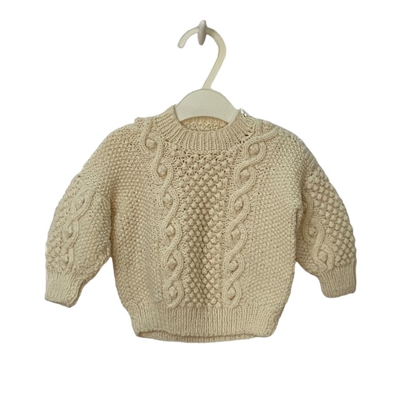 Vintage Other - Vintage Handmade Textured Knit Baby Sweater